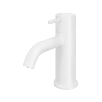 Wastafelmengkraan Hotbath Cobber 1-hendel Gebogen 14.3 cm Mat Wit