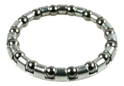Tecora balhoofd kogelring Eco 1 inch zilver
