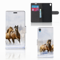 Sony Xperia Z3 Telefoonhoesje met Pasjes Paarden