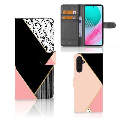 Samsung Galaxy M54 | Book Case | Zwart Roze Vormen