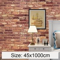 Europese baksteen creatieve 3D steen baksteen decoratie behang Stickers slaapkamer woonkamer muur waterdicht Wallpaper Roll grootte: 45 * 1000cm