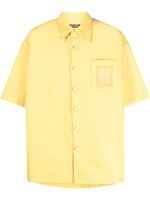 Raf Simons chemise en jean à patch logo - Jaune