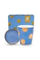 Pip Studio Set Mok zonder Oor & Theetip Dot Delight Lichtblauw/Goud 290ml