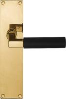 Formani deurkruk TIMELESS 1930MPSFC op schild blind - messing ongelakt/ebbenhout