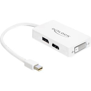 DeLOCK 61768 video kabel adapter 0,24 m Mini DisplayPort DisplayPort + DVI + HDMI Wit