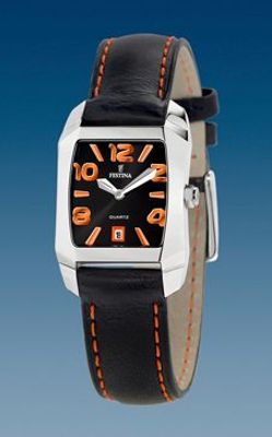 Horlogeband Festina F16137-D Leder Zwart 16mm