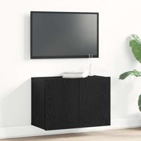 Tv-meubel 60x30x41 cm bewerkt hout zwart eikenkleurig