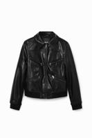 Retro bikerjack - BLACK - XL