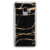 Gouden marmer: Samsung Galaxy S9 Transparant Hoesje