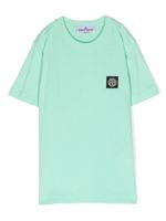 Stone Island Junior t-shirt en coton à patch logo - Vert