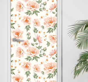 Deursticker kalm bloemen patroon