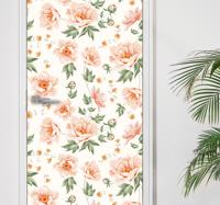 Deursticker kalm bloemen patroon