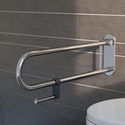 Geesa Comfort & Safety Toiletrolhouder voor toiletbeugel Chroom 915805-02