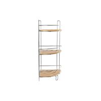 Badkamerschappen DKD Home Decor Bamboe Aluminium Roestvrij verchroomd metaal Natuurlijk 19,5 x 19,5 x 47 cm