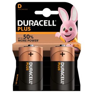 2x Duracell D Plus batterijen alkaline LR20 MN1300 1.5 V   -