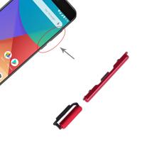 Aan/uit-knop en volume regelknop voor Xiaomi mi 5X/a1 (rood)