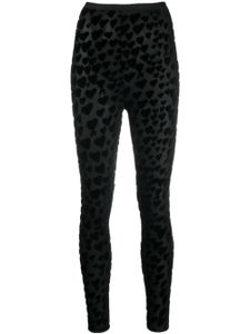 AMI Paris legging brodé à taille haute - Noir