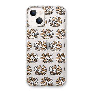Slapende poes: iPhone 13 Transparant Hoesje