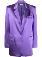 P.A.R.O.S.H. blazer Alix en satin à coupe droite - Violet