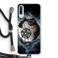 Volle maan: Samsung Galaxy A70 Transparant Hoesje met koord