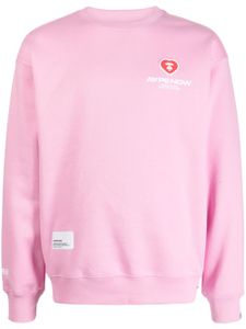 AAPE BY *A BATHING APE® sweat en jersey à logo imprimé - Rose