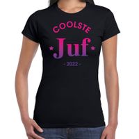 Coolste juf 2022 cadeau t-shirt zwart dames