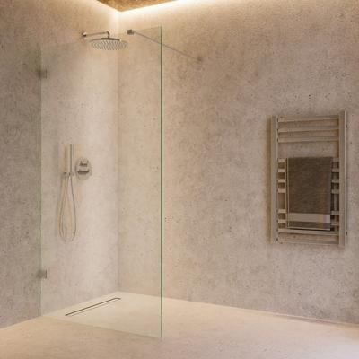 Inloopdouche SaniClear Modern | 80x200 cm | Profieloos | Helder glas | Profieloos | Chroom beslag