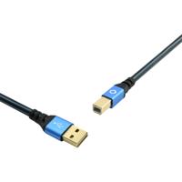 Oehlbach USB Plus B USB 2.0 [1x USB-A 2.0 stekker - 1x USB-B 2.0 stekker] 7.50 m Blauw Vergulde steekcontacten - thumbnail