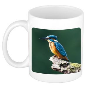 Foto mok ijsvogel zittend mok / beker 300 ml - Cadeau vogels liefhebber