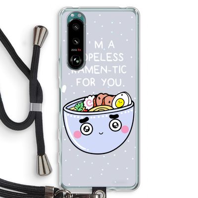 I'm A Hopeless Ramen-Tic For You: Sony Xperia 5 III Transparant Hoesje met koord