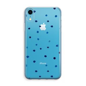 Blauwe stippen: iPhone XR Transparant Hoesje