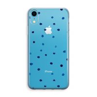 Blauwe stippen: iPhone XR Transparant Hoesje