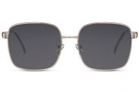 CWI zonnebril rechthoekig volledig omrand cat. 3 goud/zwart - thumbnail