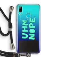 UHM, NOPE.: Huawei P Smart (2019) Transparant Hoesje met koord