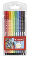 STABILO Pen 68, premium viltstift, etui met 10 kleuren