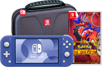 Nintendo Switch Lite Blauw + Pokémon Scarlet + Bigben Beschermtas - thumbnail