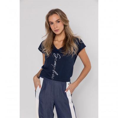 Poools - Blauw | Dames | Top | Blauw | 40 | regular | Kamst mode