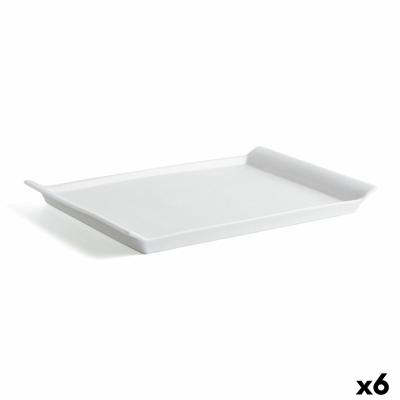 Serveerschaal Quid Gastro Fresh Rechthoekig Keramisch Wit (36 x 25 cm) (6 Stuks)