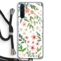 Botanical sweet flower heaven: Oppo A91 Transparant Hoesje met koord