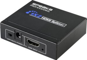 SpeaKa Professional SP-HDS-110 1 + 2 poorten HDMI-splitter 3840 x 2160 Pixel Zwart