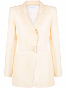 Patrizia Pepe blazer ceinturé à simple boutonnage - Jaune