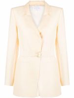 Patrizia Pepe blazer ceinturé à simple boutonnage - Jaune