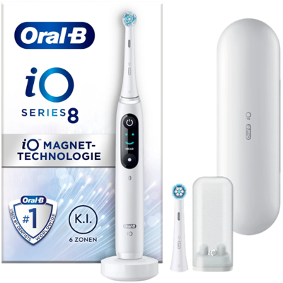 Oral-B iO Series 8N White Elektrische Tandenborstel + 1 extra opzetborstel
