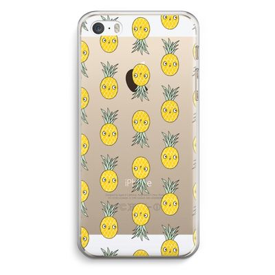 Ananas: iPhone 5 / 5S / SE Transparant Hoesje