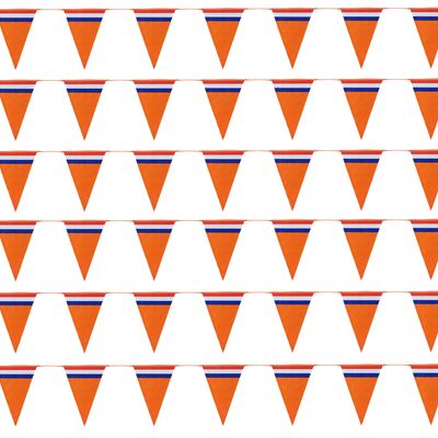 Bellatio Decorations - Oranje Holland vlaggenlijnen - 15x stuks van 10 meter