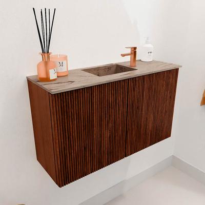 Toiletmeubel Mondiaz Joya Dlux | 70 cm | Meubelkleur Ruby | Faye wastafel Arena Wasbak Midden | 1 kraangat