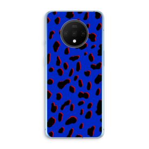 Blue Leopard: OnePlus 7T Transparant Hoesje