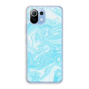 Waterverf blauw: Xiaomi Mi 11 Lite Transparant Hoesje