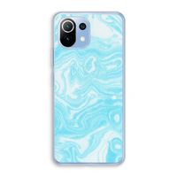 Waterverf blauw: Xiaomi Mi 11 Lite Transparant Hoesje
