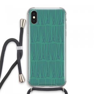 Swirls: iPhone XS Max Transparant Hoesje met koord